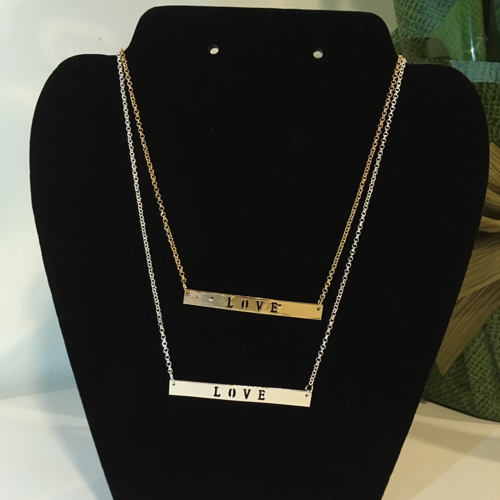 Inspirational Bar Quote Love Necklace